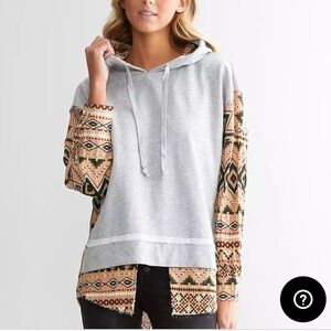 Gilded intent pieced Aztec hoodie XS
